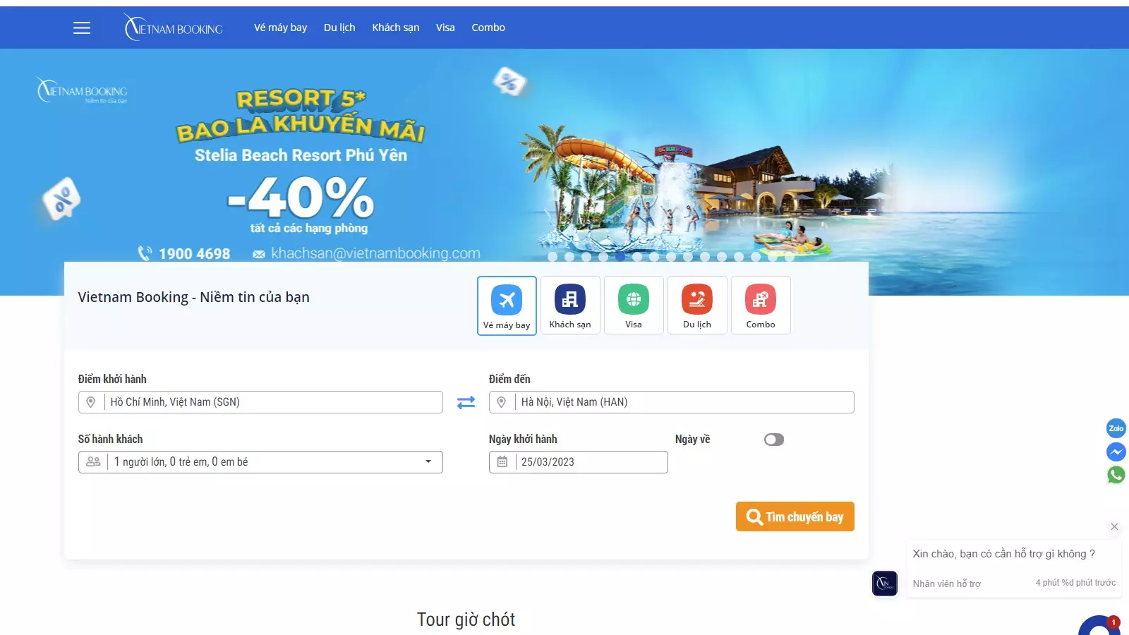 Đại lý du lịch Việt Nam Booking