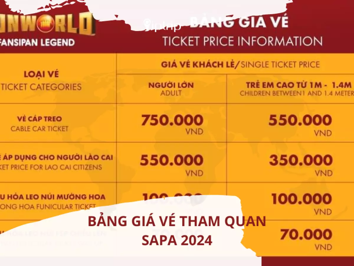 Bảng giá vé tham quan SaPa 2024