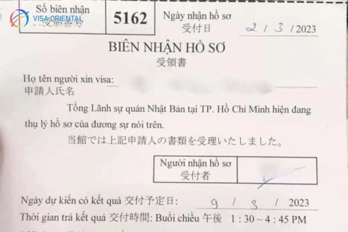 Có thể yêu cầu Đại lý ủy thác cho xem biên nhận hồ sơ xin visa Nhật Bản