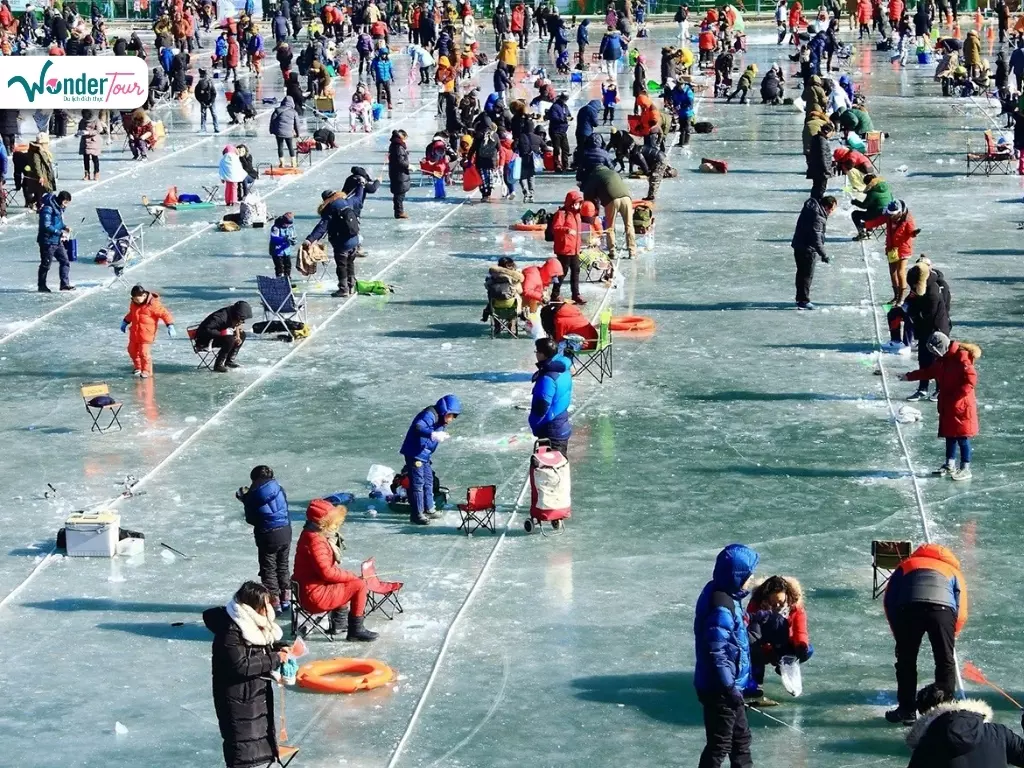 Mountain Trout Ice Fishing Festival lễ hội câu cá trên băng