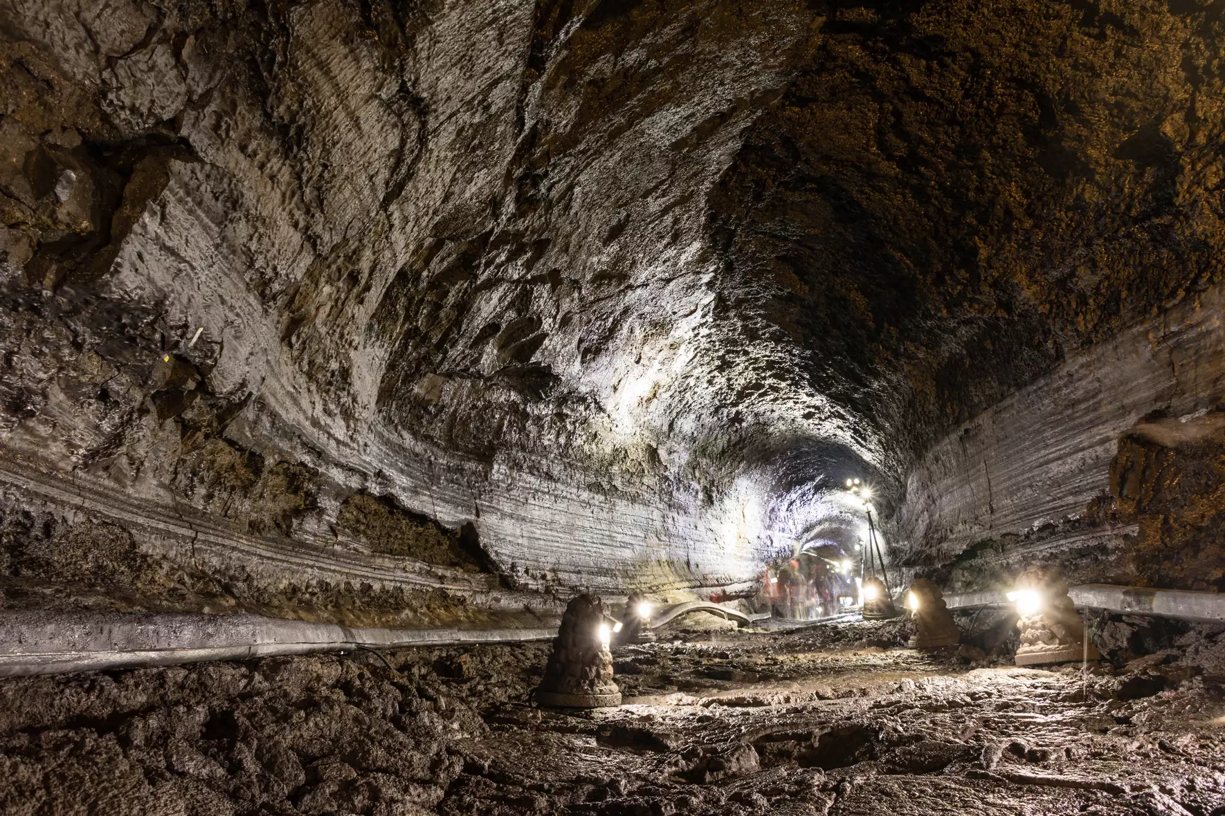 Manjanggul Cave is one of the longest lava tunnels in the world and famous UNESCO World Heritage Site.