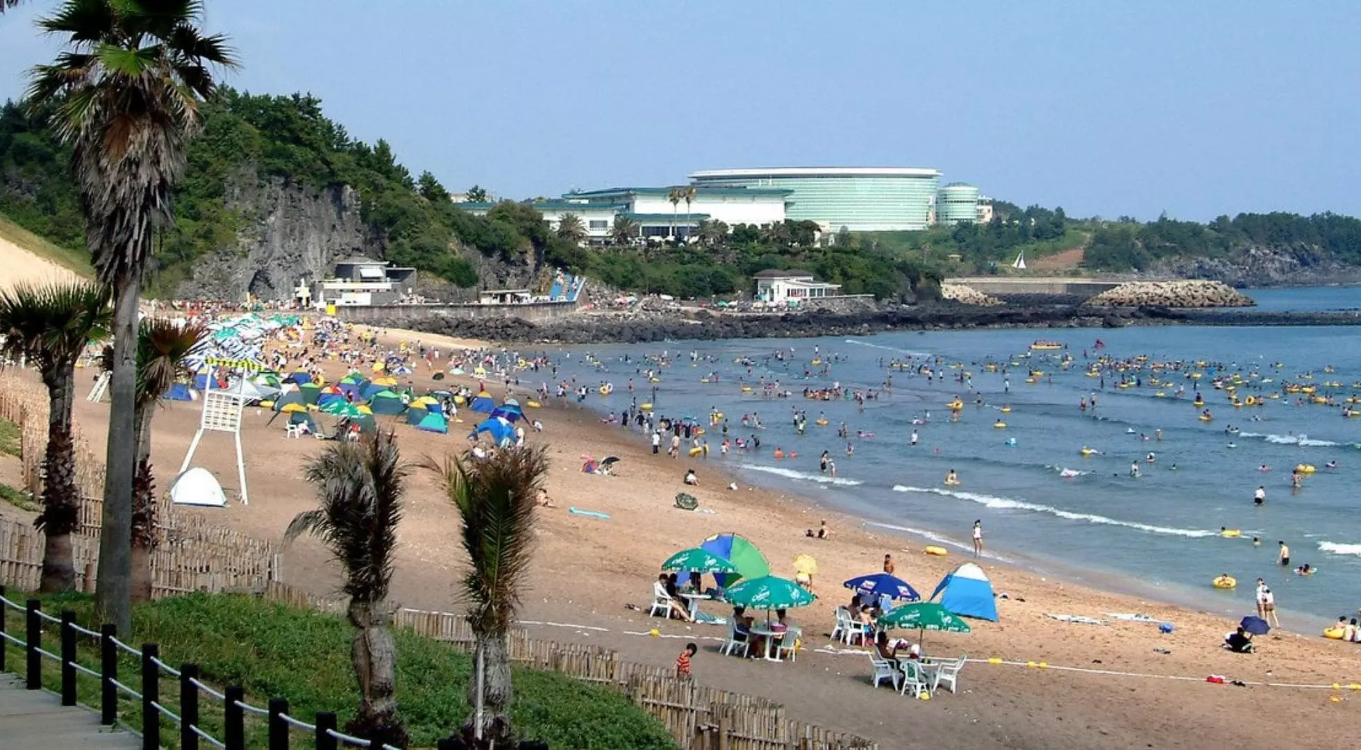 Jungmun Saekdal Beach is a major attraction among surfing enthusiasts.