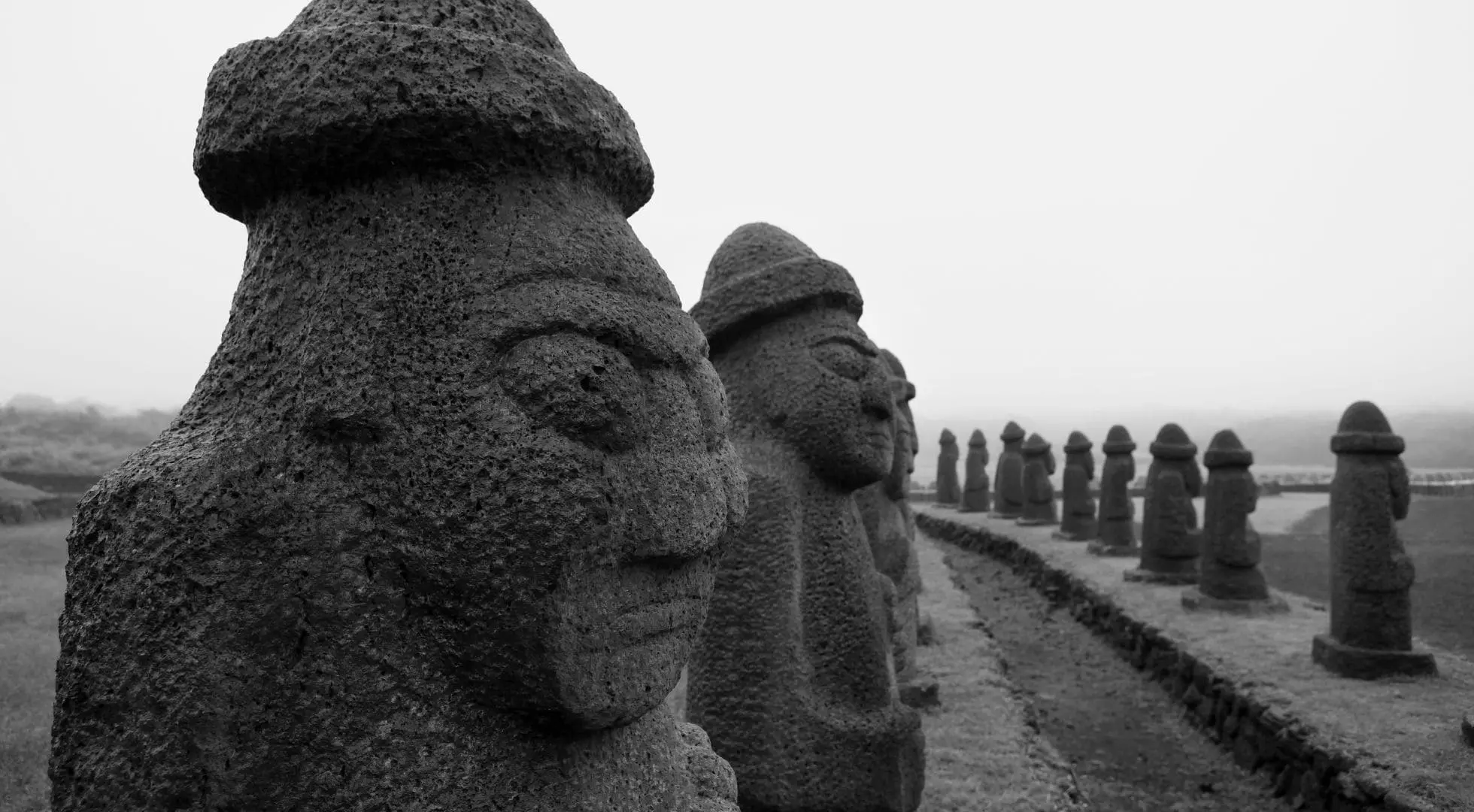 Get close to dol haerubangs or large stone sculptures for protection scattered around the park.