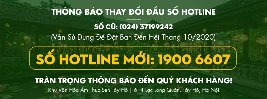 bảng giá buffet sen tây hồ 2023