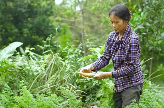 Cô Dương Thị Cường - một người nông dân chất phác, nhân vật chính của kênh Ẩm thực mẹ làm