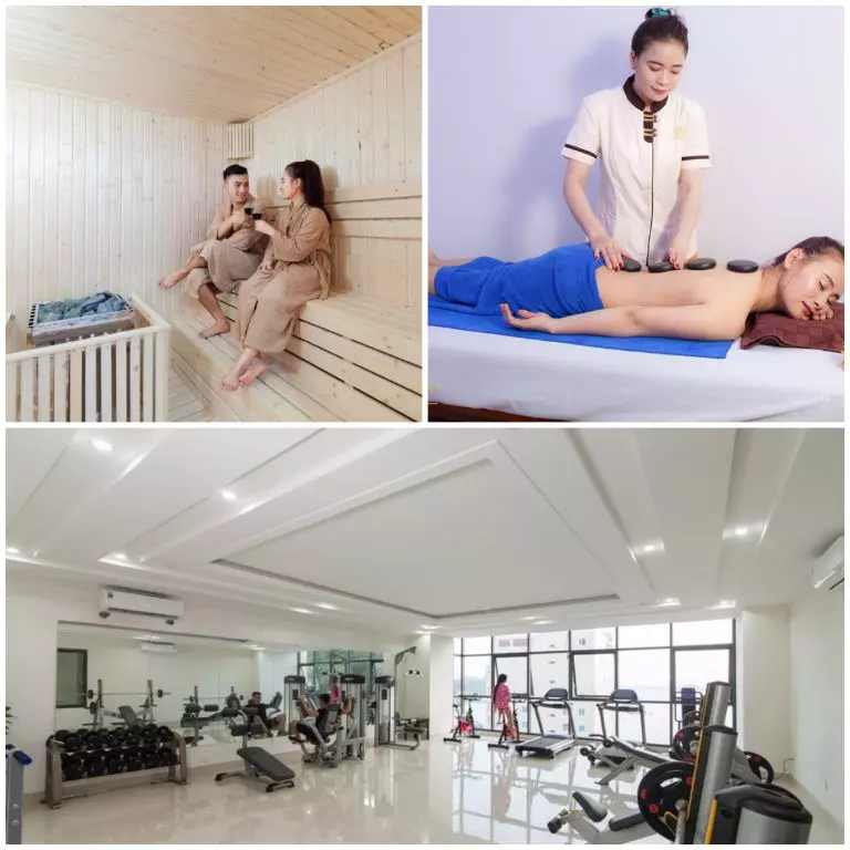 Hàng loạt các dịch vụ tiện ích như gym, spa, xông hơi,... chào đón bạn tại tour du lịch Hải Phòng 2 ngày 1 đêm