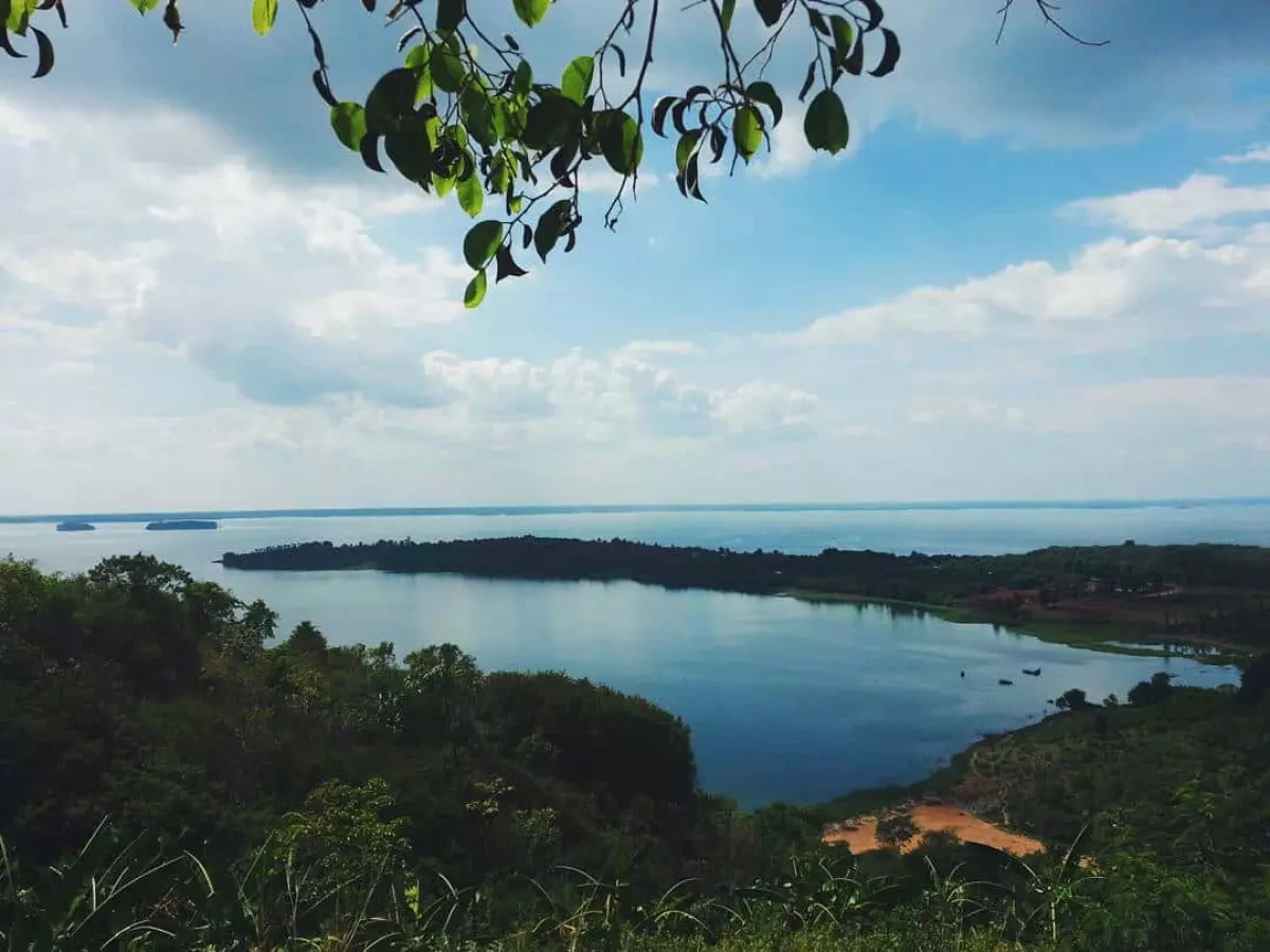 Khung cảnh bình minh tươi mát, trong lành tại hồ Trị An Đồng Nai