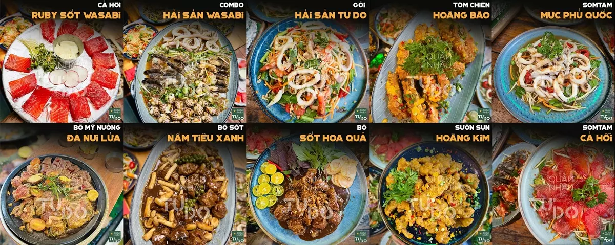 Bộ sưu tập must try tại Quán Nhậu Tự Do