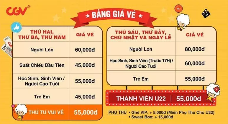 Khu vực ngồi đợi tại CGV ở Vincom