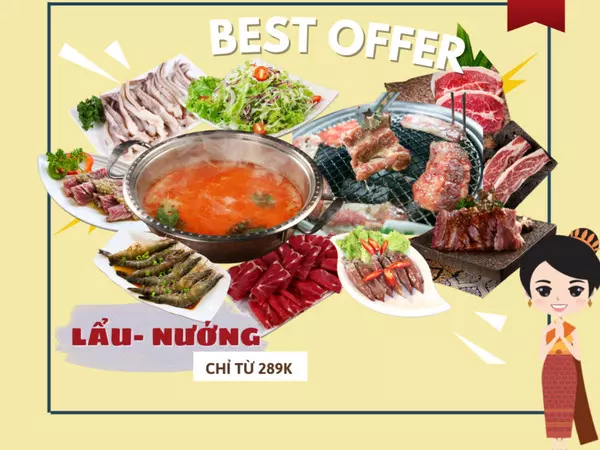 Buffet lẩu nướng ở Thai Pattaya có giá từ 289.000 đồng/người