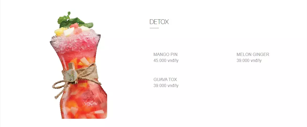 menu detox