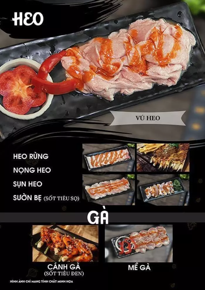 qua da bbq menu heo