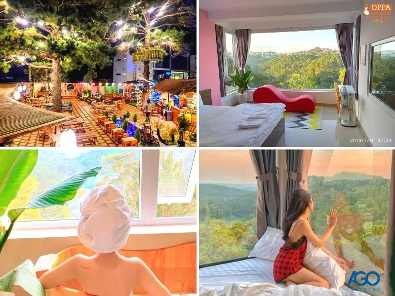 Oppa Homestay một trong những homestay có view rừng thông tuyệt đẹp.