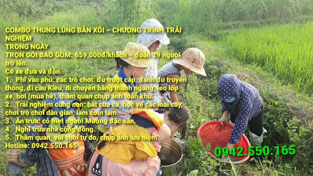 Chương trình trải nghiệm tại thung lũng bản xôi