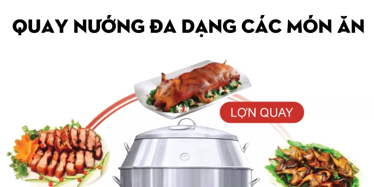 Các món ăn chế biến từ Lò quay vịt inox bằng than 100