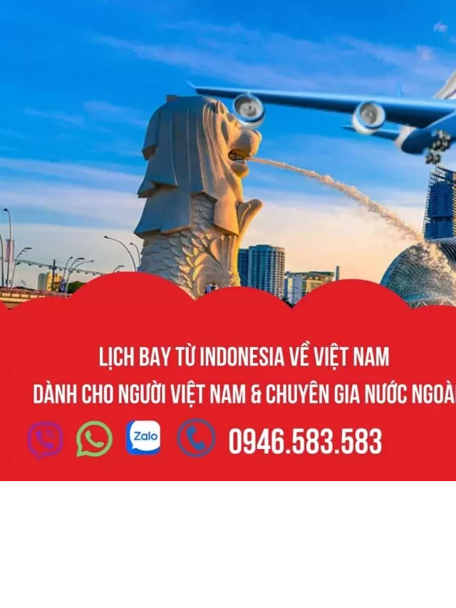   [HOT] Vé máy bay từ Indonesia về Việt Nam – Lịch bay mới nhất